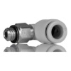 Picture of KQ2 Series Elbow Threaded Adaptor, M3 Male to Push In 4 mm, Threaded-to-Tube Connection Style, SMC, KQ2L04-M3G