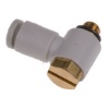 Picture of KQ2 Series Elbow Threaded Adaptor, M5 Male to Push In 4 mm, Threaded-to-Tube Connection Style, SMC, KQ2V04-M5A