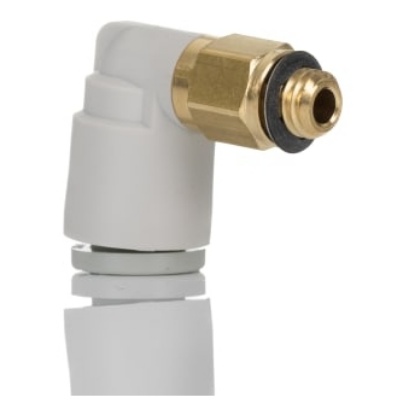 Picture of KQ2 Series Elbow Threaded Adaptor, M5 Male to Push In 6 mm, Threaded-to-Tube Connection Style, SMC, KQ2L06-M5A