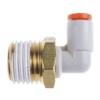 Picture of KQ2 Series Elbow Threaded Adaptor, NPT 1/4 Male to Push In 5/32 in, Threaded-to-Tube Connection Style, SMC, KQ2L03-35AS