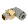 Picture of KQ2 Series Elbow Threaded Adaptor, R 1/4 Male to Push In 10 mm, Threaded-to-Tube Connection Style, SMC, KQ2L10-02AS