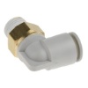Picture of KQ2 Series Elbow Threaded Adaptor, R 1/4 Male to Push In 10 mm, Threaded-to-Tube Connection Style, SMC, KQ2L10-02AS