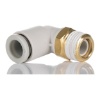 Picture of KQ2 Series Elbow Threaded Adaptor, R 1/8 Male to Push In 6 mm, Threaded-to-Tube Connection Style, SMC, KQ2L06-01AS