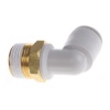 Picture of KQ2 Series Elbow Threaded Adaptor, R 3/8 Male to Push In 10 mm, Threaded-to-Tube Connection Style, SMC, KQ2L10-03AS