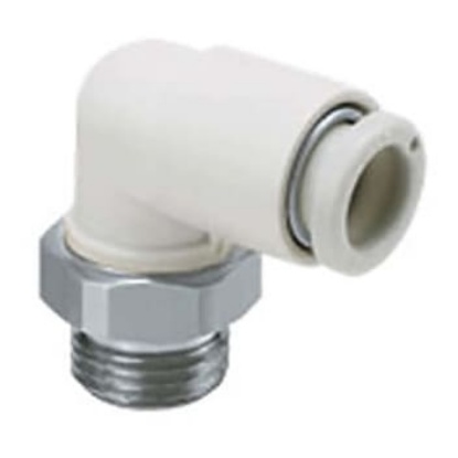 Picture of KQ2 Series Elbow Threaded Adaptor, R 3/8 Male to Push In 1/2 in, Threaded-to-Tube Connection Style, SMC, KQ2L13-03AS