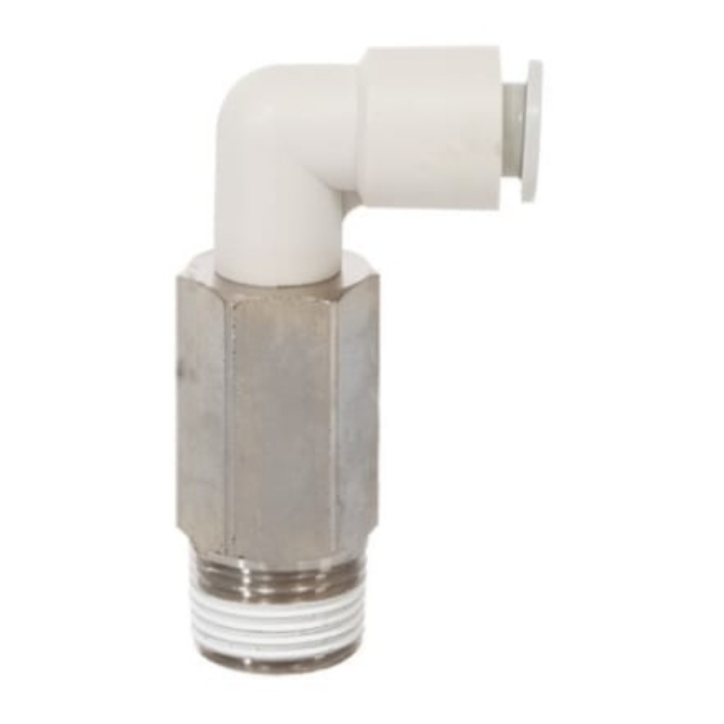 Picture of KQ2 Series Elbow Threaded Adaptor, R 3/8 Male to Push In 3/8 in, Threaded-to-Tube Connection Style, SMC, KQ2W11-03S