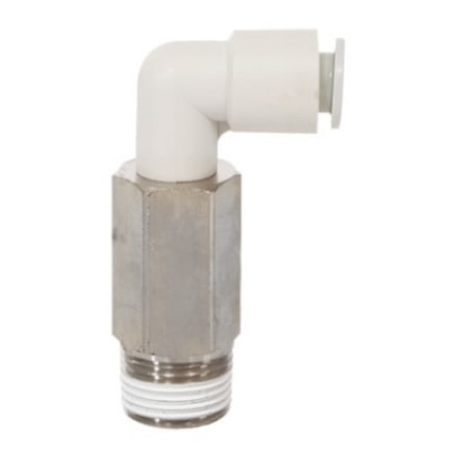 Picture of KQ2 Series Elbow Threaded Adaptor, R 3/8 Male to Push In 3/8 in, Threaded-to-Tube Connection Style, SMC, KQ2W11-03S