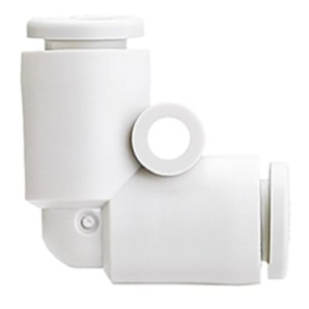 Picture of KQ2 Series Elbow Tube-toTube Adaptor, Push In 3/8 in to Push In 3/8 in, Tube-to-Tube Connection Style, SMC, KQ2L11-00A