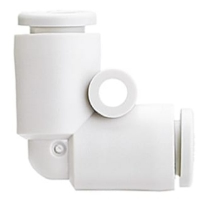 Picture of KQ2 Series Elbow Tube-toTube Adaptor, Push In 3/8 in to Push In 3/8 in, Tube-to-Tube Connection Style, SMC, KQ2L11-00A