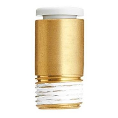 Picture of KQ2 Series Male Connector, G 1/8 to Push In 6 mm, Threaded-to-Tube Connection Style, SMC, KQ2S06-G01N