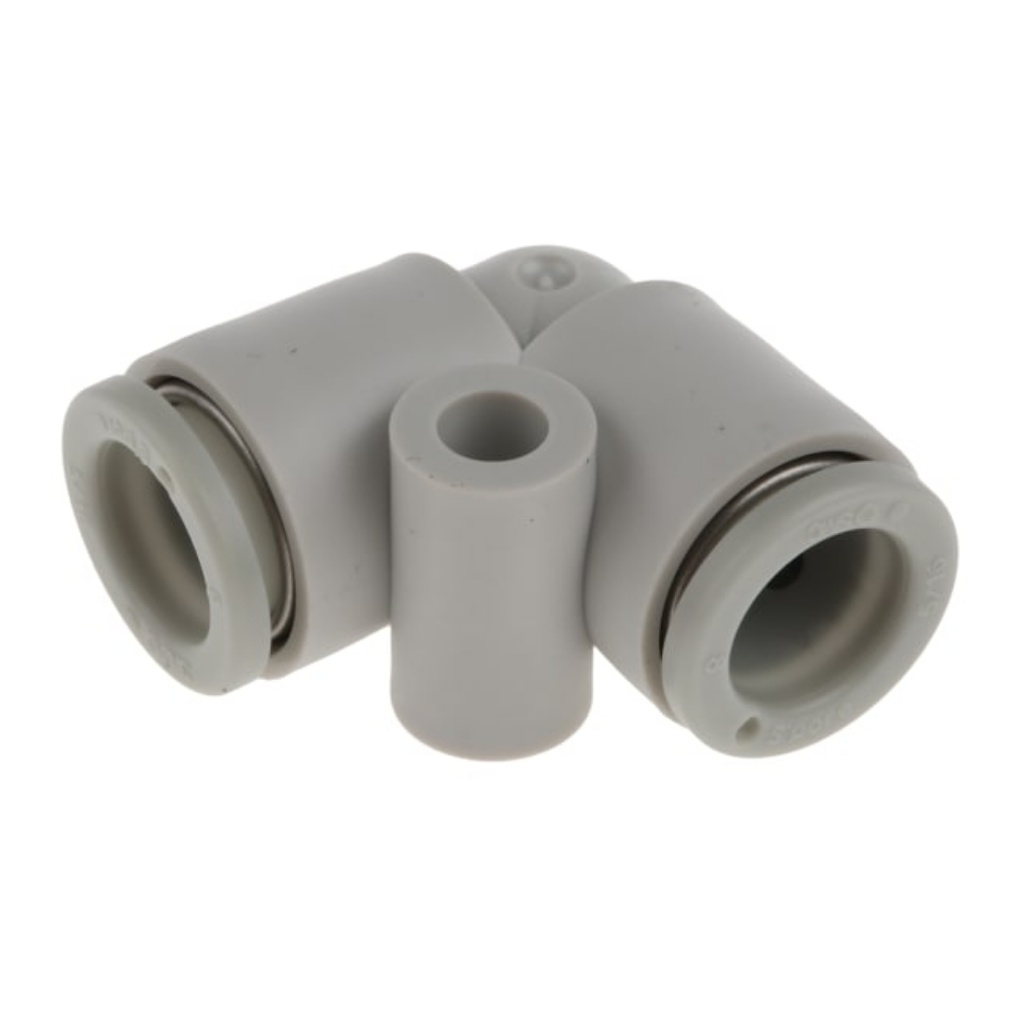 Picture of KQ2 Series Elbow Tube-toTube Adaptor, Push In 8 mm to Push In 8 mm, Tube-to-Tube Connection Style, SMC, KQ2L08-00A
