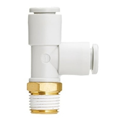 Picture of KQ2 Series One-touch Fitting, Push In 12 mm to R 1/2, Threaded-to-Tube Connection Style, SMC, KQ2Y12-04AS