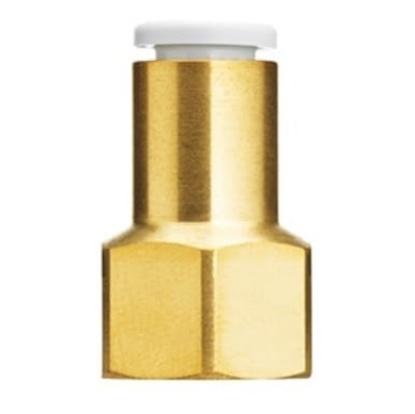 Picture of KQ2 Series Straight Threaded Adaptor, M5 Female to Push In 4 mm, Threaded-to-Tube Connection Style, SMC, KQ2F04-M5A1