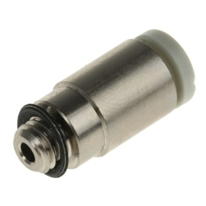 Picture of KQ2 Series Straight Threaded Adaptor, M5 Male to Push In 4 mm, Threaded-to-Tube Connection Style, SMC, KQ2S04-M5N