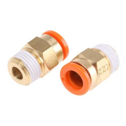 Picture of KQ2 Series Straight Threaded Adaptor, NPT 1/8 Male to Push In 1/4 in, Threaded-to-Tube Connection Style, SMC, KQ2H07-34AS