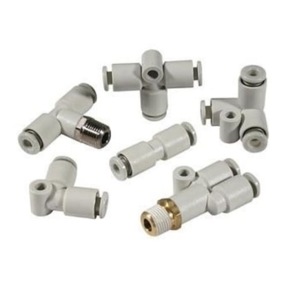 Picture of KQ2 Series Straight Threaded Adaptor, R 1/4 Female to Push In 6 mm, Threaded-to-Tube Connection Style, SMC, KQ2F06-02A(10)