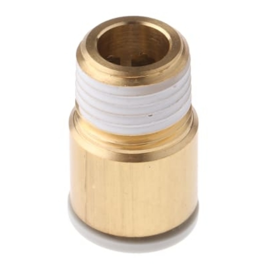 Picture of KQ2 Series Straight Threaded Adaptor, R 1/4 Male to Push In 10 mm, Threaded-to-Tube Connection Style, SMC, KQ2S10-02AS