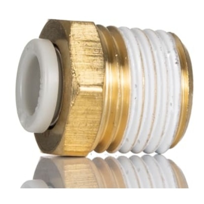 Picture of KQ2 Series Straight Threaded Adaptor, R 1/4 Male to Push In 6 mm, Threaded-to-Tube Connection Style, SMC, KQ2H06-02AS