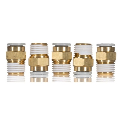 Picture of KQ2 Series Straight Threaded Adaptor, R 1/4 Male to Push In 8 mm, Threaded-to-Tube Connection Style, SMC, KQ2H08-02AS