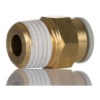 Picture of KQ2 Series Straight Threaded Adaptor, R 1/4 Male to Push In 8 mm, Threaded-to-Tube Connection Style, SMC, KQ2H08-02AS