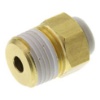 Picture of KQ2 Series Straight Threaded Adaptor, R 1/8 Male to Push In 4 mm, Threaded-to-Tube Connection Style, SMC, KQ2H04-01AS