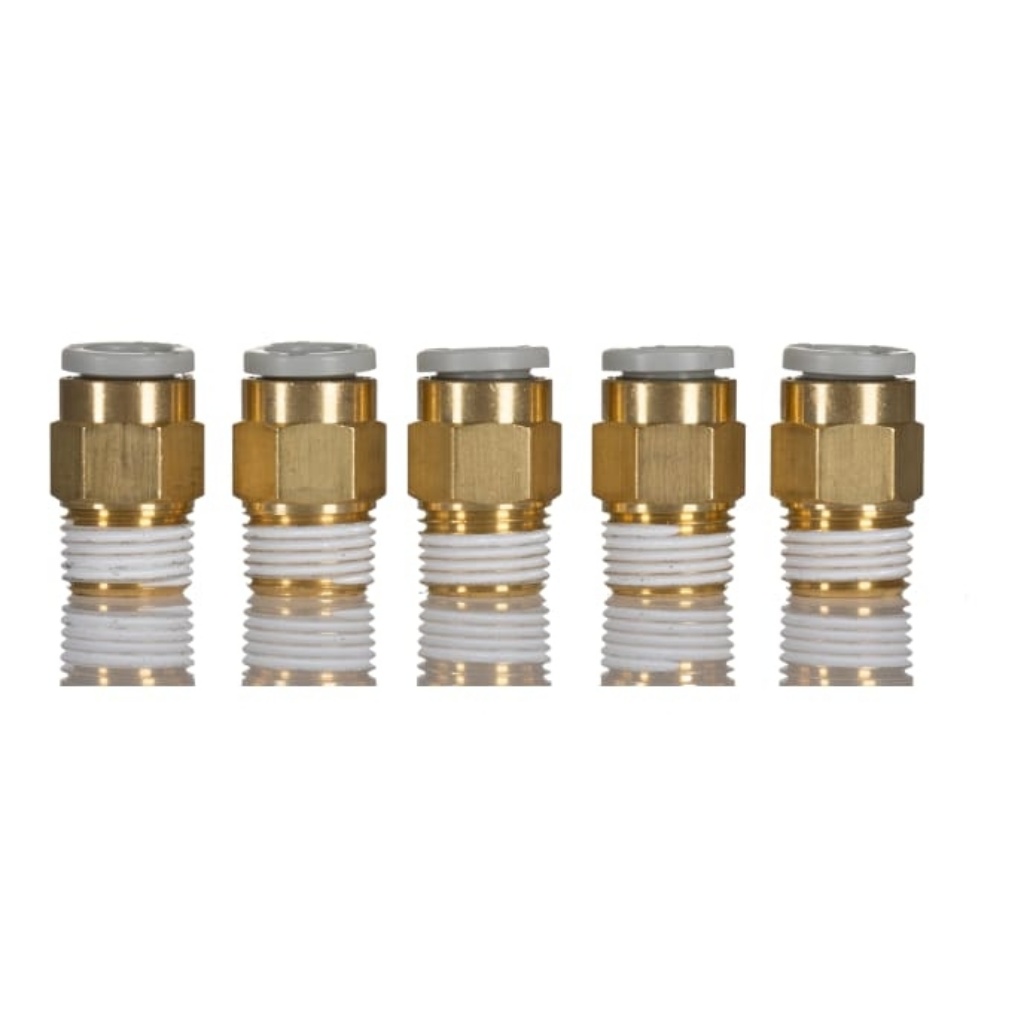 Picture of KQ2 Series Straight Threaded Adaptor, R 1/8 Male to Push In 6 mm, Threaded-to-Tube Connection Style, SMC, KQ2H06-01AS