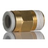 Picture of KQ2 Series Straight Threaded Adaptor, R 1/8 Male to Push In 6 mm, Threaded-to-Tube Connection Style, SMC, KQ2H06-01AS