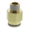 Picture of KQ2 Series Straight Threaded Adaptor, R 1/8 Male to Push In 8 mm, Threaded-to-Tube Connection Style, SMC, KQ2H08-01AS