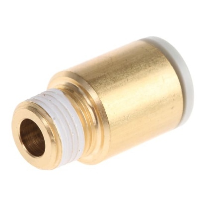 Picture of KQ2 Series Straight Threaded Adaptor, R 1/8 Male to Push In 8 mm, Threaded-to-Tube Connection Style, SMC, KQ2S08-01AS