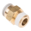 Picture of KQ2 Series Straight Threaded Adaptor, R 3/8 Male to Push In 12 mm, Threaded-to-Tube Connection Style, SMC, KQ2H12-03AS