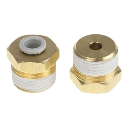 Picture of KQ2 Series Straight Threaded Adaptor, R 3/8 Male to Push In 6 mm, Threaded-to-Tube Connection Style, SMC, KQ2H06-03AS