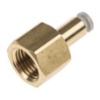 Picture of KQ2 Series Straight Threaded Adaptor, Rc 1/4 Female to Push In 4 mm, Threaded-to-Tube Connection Style, SMC, KQ2F04-02A