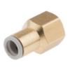 Picture of KQ2 Series Straight Threaded Adaptor, Rc 1/4 Female to Push In 8 mm, Threaded-to-Tube Connection Style, SMC, KQ2F08-02A