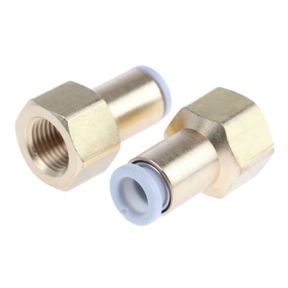Picture of KQ2 Series Straight Threaded Adaptor, Rc 1/8 Female to Push In 6 mm, Threaded-to-Tube Connection Style, SMC, KQ2F06-01A