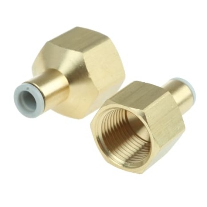 Picture of KQ2 Series Straight Threaded Adaptor, Rc 3/8 Female to Push In 6 mm, Threaded-to-Tube Connection Style, SMC, KQ2F06-03A