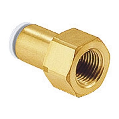Picture of KQ2 Series Straight Threaded Adaptor, Rc 3/8 Female to Push In 8 mm, Threaded-to-Tube Connection Style, SMC, KQ2F08-03A