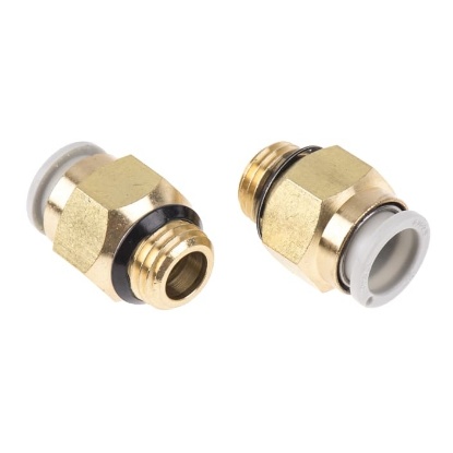 Picture of KQ2 Series Straight Threaded Adaptor, Uni 1/4 Male to Push In 10 mm, Threaded-to-Tube Connection Style, SMC, KQ2H10-U02A