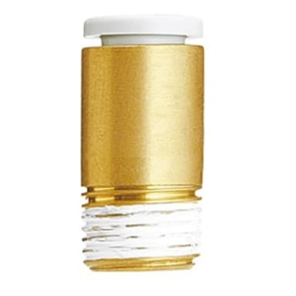 Picture of KQ2 Series Straight Threaded Adaptor, Uni 3/8 Male to Push In 10 mm, Threaded-to-Tube Connection Style, SMC, KQ2S10-U03A