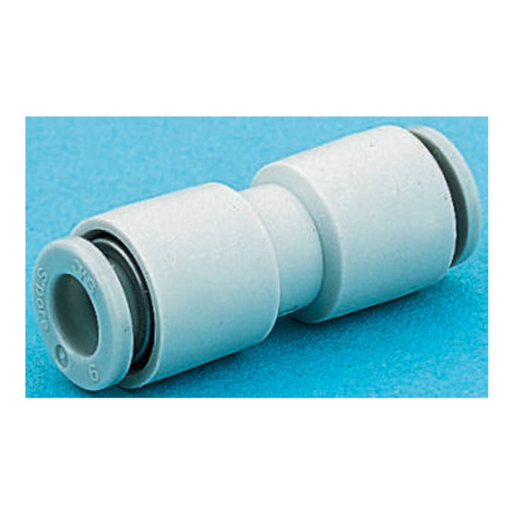 Picture of KQ2 Series Straight Tube-to-Tube Adaptor, Push In 3/8 in to Push In 3/8 in, Tube-to-Tube Connection Style, SMC, KQ2H11-00