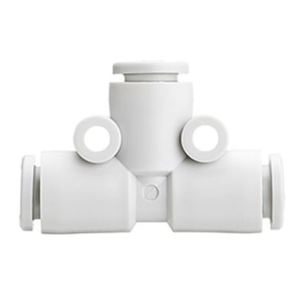 Picture of KQ2 Series Union Tee, Push In 6 mm to Push In 6 mm, Tube-to-Tube Connection Style, SMC, KQ2T06-00A1