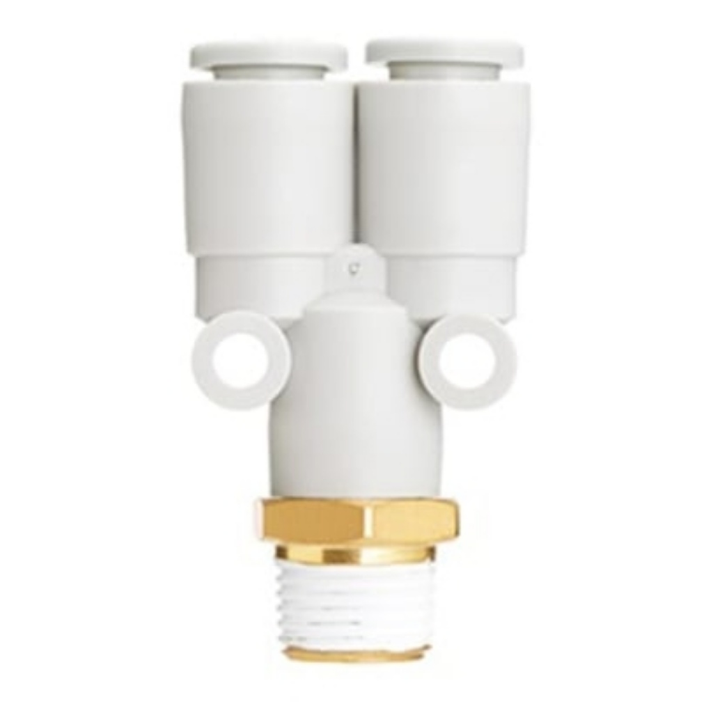 Picture of KQ2U Series Y Fitting, Push In 6 mm to Push In 6 mm, SMC, KQ2U06-03AS