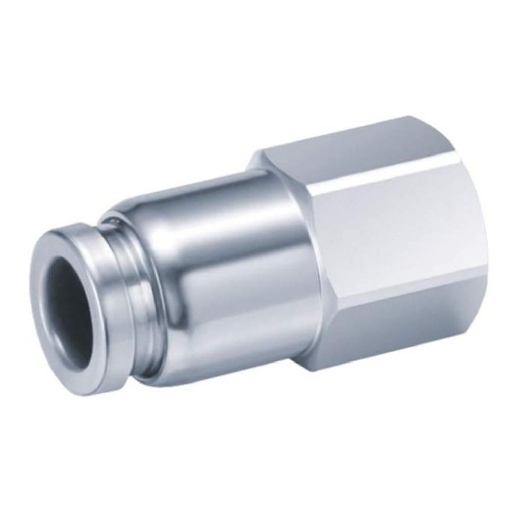 Picture of KQB2 Series Bulkhead Tube-to-Tube Adaptor, Push In 10 mm to Push In 10 mm, Tube-to-Tube Connection Style, SMC, KQB2E10-00