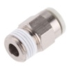 Picture of KQ2 Series Straight Threaded Adaptor, R 1/8 Male to Push In 6 mm, Threaded-to-Tube Connection Style, SMC, KQ2H06-01NS