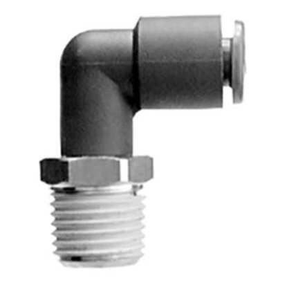 Picture of KR Series Male Stud Elbow, R 1/4 to Push In 6 mm, Threaded-to-Tube Connection Style, SMC, KRL06-02S