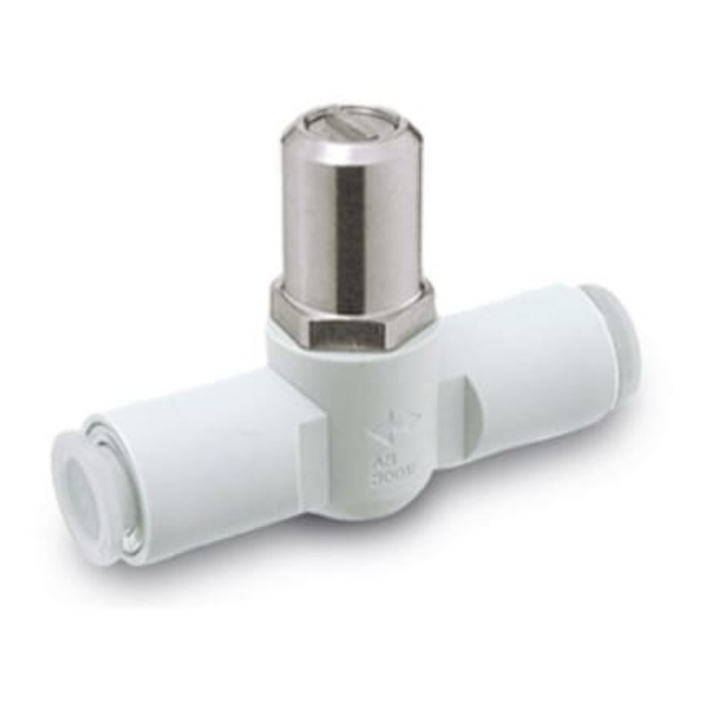 Picture of AS1F-T Series Tube Fitting, 4mm Tube Inlet Port x 4mm Tube Outlet Port, Series AS*1F-T, SMC, AS2001F-04T