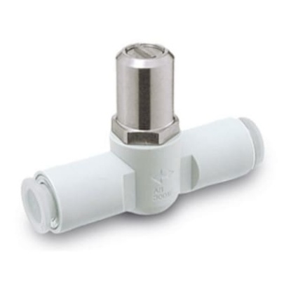 Picture of AS1F-T Series Tube Fitting, 4mm Tube Inlet Port x 4mm Tube Outlet Port, Series AS*1F-T, SMC, AS2001F-04T