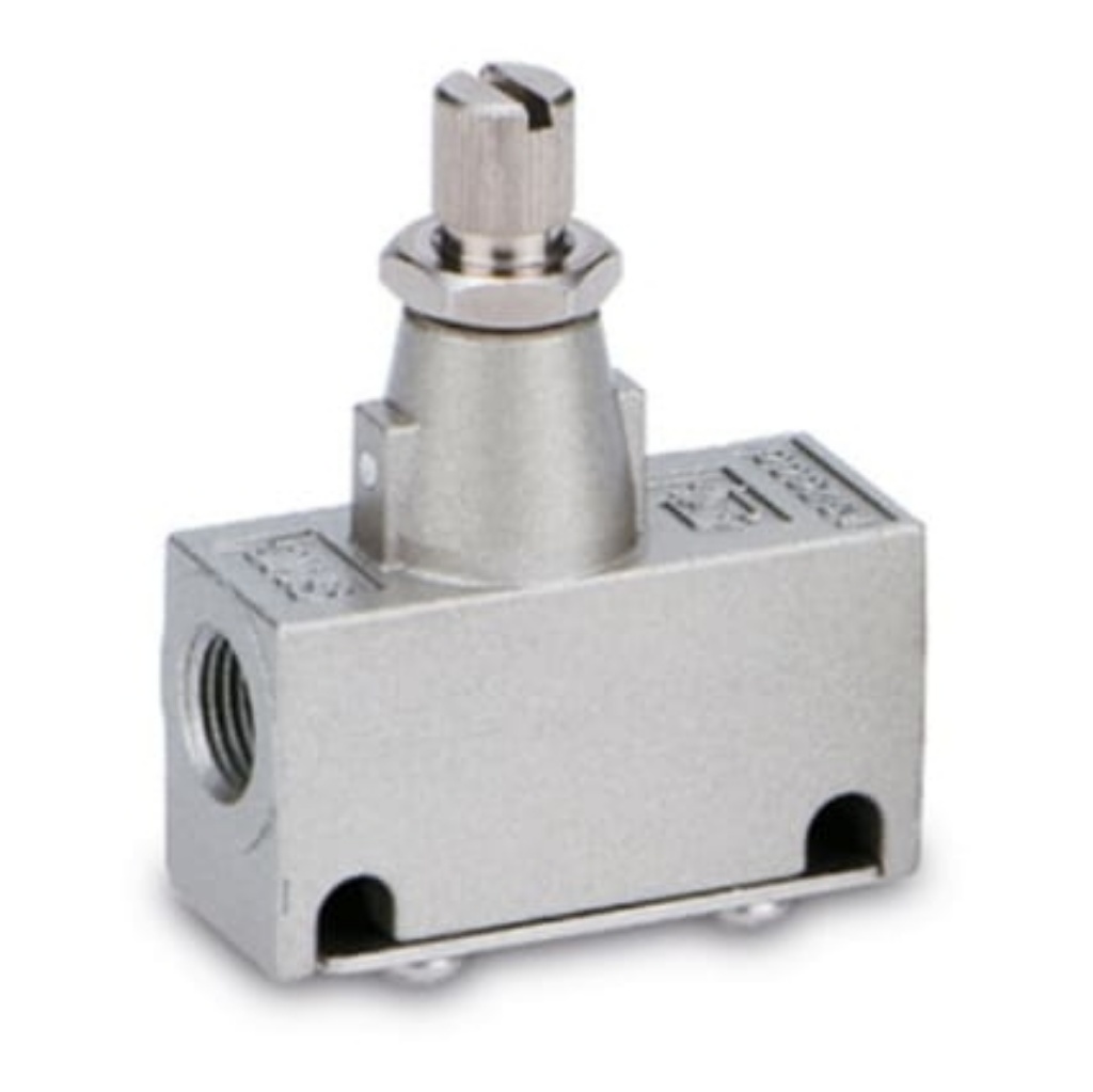 Picture of AS2000 Series Threaded, Tube Flow Controller, 1/4 in Male Inlet Port, 1/4in Tube Inlet Port x 1/4 in Male Outlet, SMC, AS2000-02-3