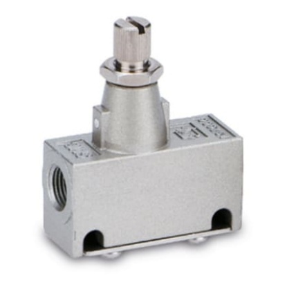 Picture of AS2000 Series Threaded, Tube Flow Controller, 1/4 in Male Inlet Port, 1/4in Tube Inlet Port x 1/4 in Male Outlet, SMC, AS2000-02-3
