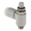 Picture of AS-FG Series Threaded Speed Controller, M5 x 0.8 Male Inlet Port x M5 x 0.8 Male Outlet Port x 4mm Tube Outlet Port, SMC, AS1201FG-M5-04