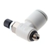 Picture of AS-FM Series Threaded Speed Controller, M5 x 0.8 Male Inlet Port x M5 x 0.8 Male Outlet Port x 6mm Tube Outlet Port, SMC, AS1201FM-M5-06